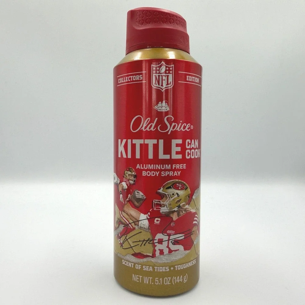 Old Spice Body Spray Mens 5.1oz Red New NFL George Kittle Collectors 2pk